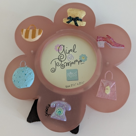 3 for $15🍒Russ hand painted pink flower picture frame - Picture 2 of 5